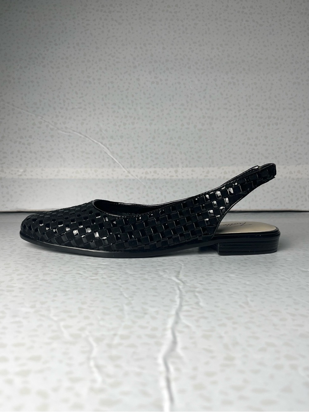 Trotters Black Woven Sling Back Flats Size 9N